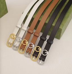 Womens Designer Belt Genuine Leather Belts for Women Width 2.0cm Square Needle Buckle Narrow Style Classic Ladies Waistband High Quality 90-125cm Length