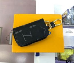 3a de qualidade design de luxo chave portátil key p0uch wallet clássico homem/mulher bolsa de bolsa de moedas com bolsa de pó e caixa de trava de carro de caixa preto grade preta