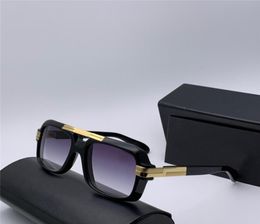 Black Gold Square Sunglasses Legends 663 Vintage Frame Men sunglasses gafas de so New with box1326604