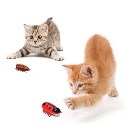 Toys interactive toys for cats things for cat Mini Electric Robot Beetle Bug Vibrating for Indoor Cats Kitten Play Chase Pet Supplies