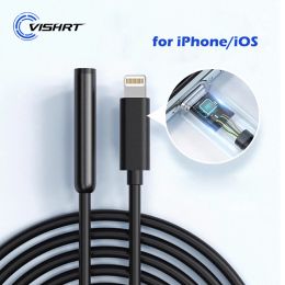 Cameras Industrial Endoscope Camera for iPhone iOS System HD1080P Waterproof Inspection Sewer Borescope Camera for Checking Car