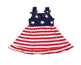 Abiti a strisce per ragazze American Indipendence Day Outfit Giorna