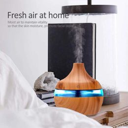 Humidifiers Electric air humidifier ABS essential oil diffuser ultrasonic sawdust chamber desktop LED light atomizer Y240422