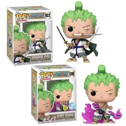 Action Toy Figures Funko Pop one piece Anime Roronoa Zoro #923#1288 Anime one piece Action Figures Toys T240422