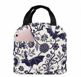 halen Bat Fr Lunch Bag Insulated Tote Cooler for Women Lunch Box Bags Reusable Cute Halen Bat Fr with Ctainer H4m6#