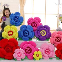 Wholesale Three-dimensional Rose Pillow Rose Cushion Plush Flower Cushion Simulated Flower Valentines Day Gift 240422