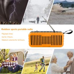 Radio Emergency Solar Charging Speaker Bluetoothcompatible Portable Wireless Stereo Loudspeaker FM Radio LED Flashlight for Outdoor