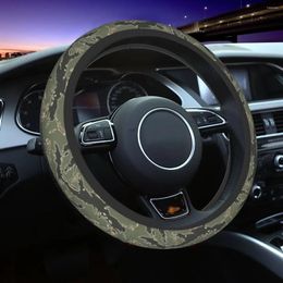 Steering Wheel Covers 38cm Car Tiger Stripe Camouflage Army Military Camo Braid On The Cover Auto Accessories