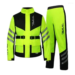 Raincoats Motorcycle Raincoat Men Reflective Electric Scooters Waterproof Motocross Suit Jacket Split