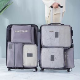 Bags 6 Pack Thickened Travel Organizer Set Clothes Organizer Organizer Storage Bag Wardrobe Suitcase Bag Travel Bag Shoes Packing Cub