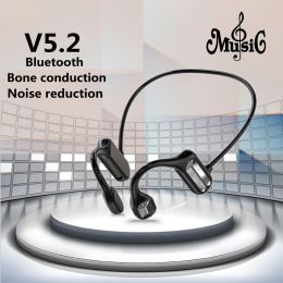 Earphones TWS Bone Conduction Headphones Wireless Stereo Sports Headset BluetoothCompatible Earphone Handsfree With Mic For Running
