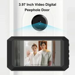 Control 3.97 Inch Digital Doorbell Smart Electronic Peephole Night Vision Door Video Camera Viewer Outdoor Door Bell for Home Office