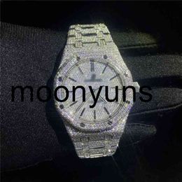 audemar pigeut audemar watch Hip Hop Buss Down Luxury Design Customised Fulled Iced Out Lab Diamonds Vvs Moissanite Diamond Watch high quality