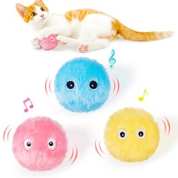 Smart Cat Toys Interactive Ball Catnip Training Toy Pet Playing Squeaky Supplies Products for Cats Kitten Kitty y240410