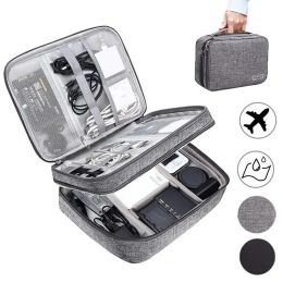 Bags Portable Digital Storage Bag Waterproof Electronic Organizer Travel USB Cable Data Line Charger Plug Charging Treasure Box Bag