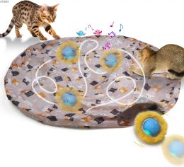 Toys ATUBAN Electric Cat Toys,Hide and Seek Kitten Toy,Motion Activated Interactive Cat Toy,Hiding Cover Exercise Toy for Indoor Cats