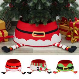 Christmas Decorations Tree Collar Holiday Skirt Cover With Feet Decoration Xmas Surround Ornament Party Props