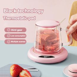 Makers USB Smart Thermostatic Coaster 55 Degrees Celsius Threespeed Adjustable Coffee Warming Base Office Cup Heater