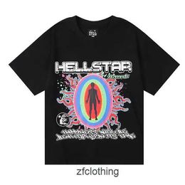 Summer New Fashion hellstar mens woman t shirt graphic tee clothing all-match clothes hipster washed fabric Street graffiti Lettering foil print Vintage NWSI