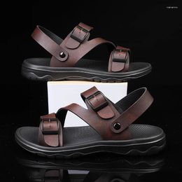 Sandals Thick Sole Men 2024 Summer Soft Elevated Casual Roman Small Mens Shoes Sandalias Mujer Sandal