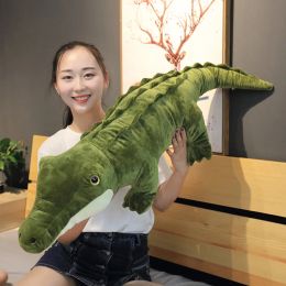 Dolls Lifelike Stuffed Animal Real Life Alligator Plush Toy Simulation Crocodile Dolls Kawaii Ceative Pillow for Children Xmas Gifts