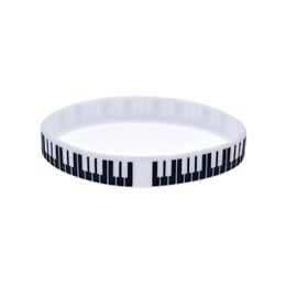 100PCS Piano Key Silicone Rubber Bracelet Great To Used In Any Benefits Gift For Music Fans282B