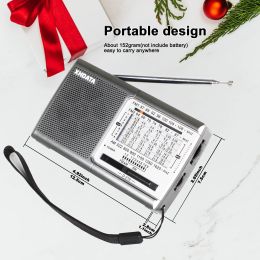 Radio XHDATA D219 Portable Radio FM AM SW19 11 Bands Radio Receiver High Sensitivity Shortwave Pocket Radio + Speaker Earphone Jack