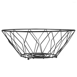 Dinnerware Sets 1 Pc Fruit Basket Delicate Snack Dish Vegetables Storage Basin Simple Tray For Home Room Kitchen Desktop (Black)