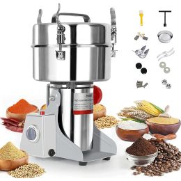 Grinders 2500g Commercial Spice Grinder Electric Grain Grinder Mill Grinding Machine for Dry Grains Spices Coffee Flour Mill Pulverizer