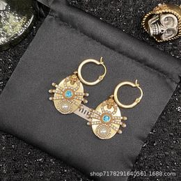 New designed Dangle rivet skull pin women earrings ear hoop punk style hip-hop trend ladies earring studs E01000194A