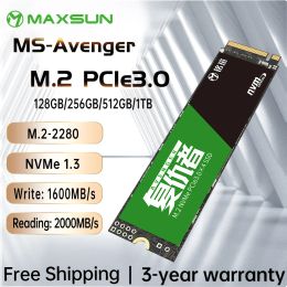 Drives MAXSUN M.22280 SSD 128G 256G 512G 1TB 3D NAND Flash Solid State Drives Gen3 x 4 M.2 NVMe 1.3 laptop desktop Internal Storage