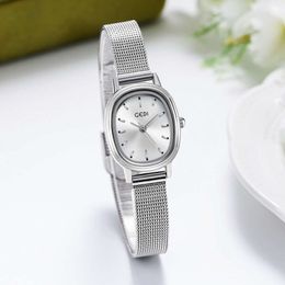 Gedi Elliptical Dial Small High End, and Simple Student Watch, Waterproof Stainless Steel Women's Watch