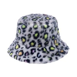 Ethnic Clothing Imitation Fur Bucket Hat Uni Winter Panama Small Coloured Leopard Print Warmbasin Lady Drop Delivery Apparel Otbxj