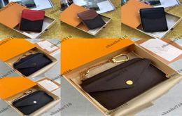 Multicolor Recto Verso Short Wallets for Men and Women Leather Black Emboss Card Holder Clips Coin Purse Designer Luxury Clutch Ba1607428