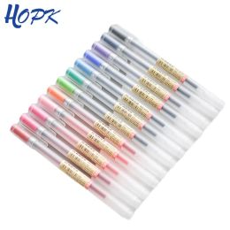 Pens 12 Pcs Colour Pen Set 0.5mm Gel Pen for Writing Art Drawing Pens Journaling Card Making Japanese Simple Natural Pen