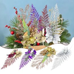 Christmas Decorations Decoration Tree Pendant Simulation Leaves Flower Arrangement Year Xmas