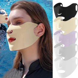 Scarves Summer Silk Face Mask Uv Sun Protection Outdoor Adjustable Breathable Men Women Running Cycling Sports