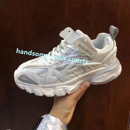 Men Women Casual Sports Shoes fashion Track 3 Sneaker Beige Recycled Mesh Nylon sneakers Top Designer Couples platform runners trainers shoe size 35-45 d8