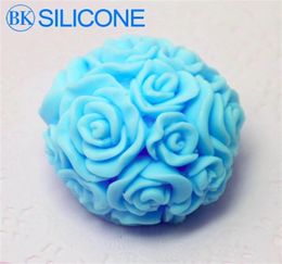 2015 TimeLimited Rose Silicone Soap Moulds Candle Mould Cake Decorating Tools AF003 1PCS BKSILICONE287R9212225