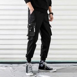 Men's Pants Classic Design Multi Pocket Cargo Pants Mens Casual Loose Fit Drawstring Cargo Pants/Joggers For Spring Summer Outdoor Y240422BGDP