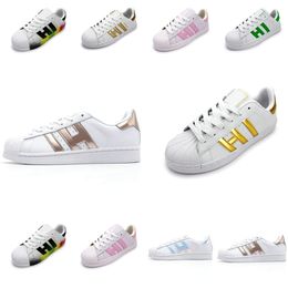 2024 Designer shoes Toe Shell Casual Shoes Men Women Sneakers Trend stripe Flat Leather shell-toe shoes Sports Running Shoes 36-45