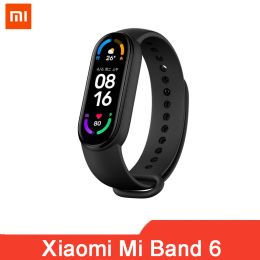 Wristbands Global Version Original Xiaomi Mi Band 6 Smart Wristband Fitness Tracker Touch Screen Heart Rate Monitor Blood Oxygen Miband 6