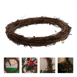 Decorative Flowers Christmas Vine Wreath Accessory Rustic Frames Xmas Rattan Ring DIY Garland Loop Wedding Decor