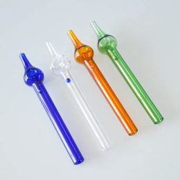 Mini Nectar Collector 6inches mini nectar straw nectar taster four colors glass smoking accessories Free Shipping LL
