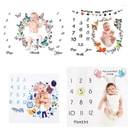 Blankets Baby Monthly Growth Number Milestone Blanket Pography Props Background Cloth Accessories