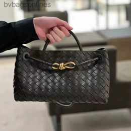 Original Bottegs Venets Designer Bags Vintage Small Design Spring New Metal Rope Buckle Leather Woven Tote Bag Shoulder Handheld Bags with 1to1 Logo