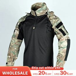 Footwear Multicolour Military Combat TShirt US Army CP Camouflage Men Tactical Shirt Airsoft Paintball Camping Hunting Clothing