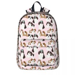 Bags Shih Tzu Dog Pattern Backpacks Large Capacity Student Book bag Shoulder Bag Laptop Rucksack Travel Rucksack Children School Bag
