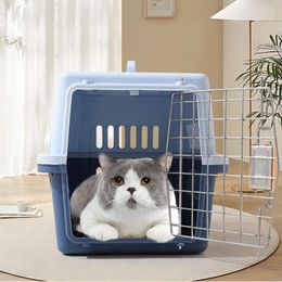 Dog Carrier Pet Flight Box Fence Type Cat Bag Cage Portable Out Going Space Large And Small Checked Air Transport