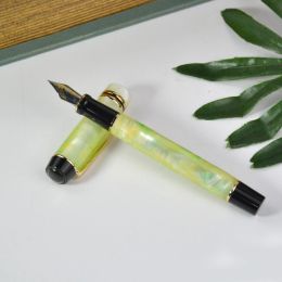 Pens Kaigelu 316 Celluloid Yellow Green Fountain Pen Iridium EF/F/M Nib Beautiful Pen